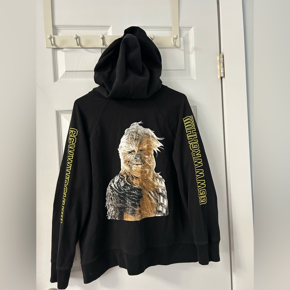 Levi's Men's Chewbacca Black Hoodie with Yellow Logo